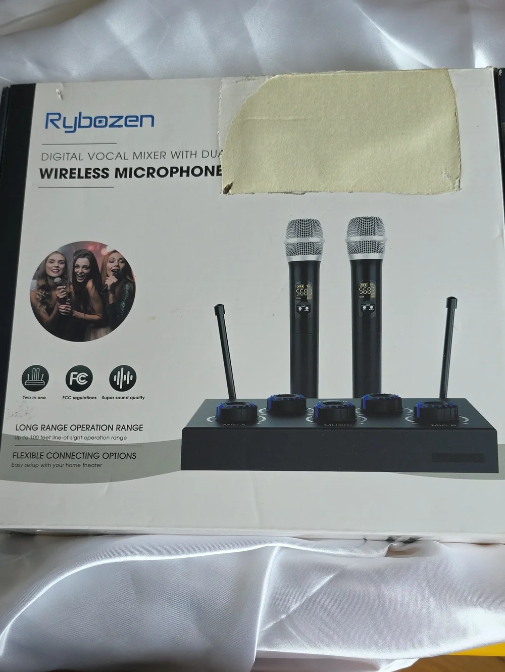 Black Wireless Vocal Microphone System - Dual Handheld Mics